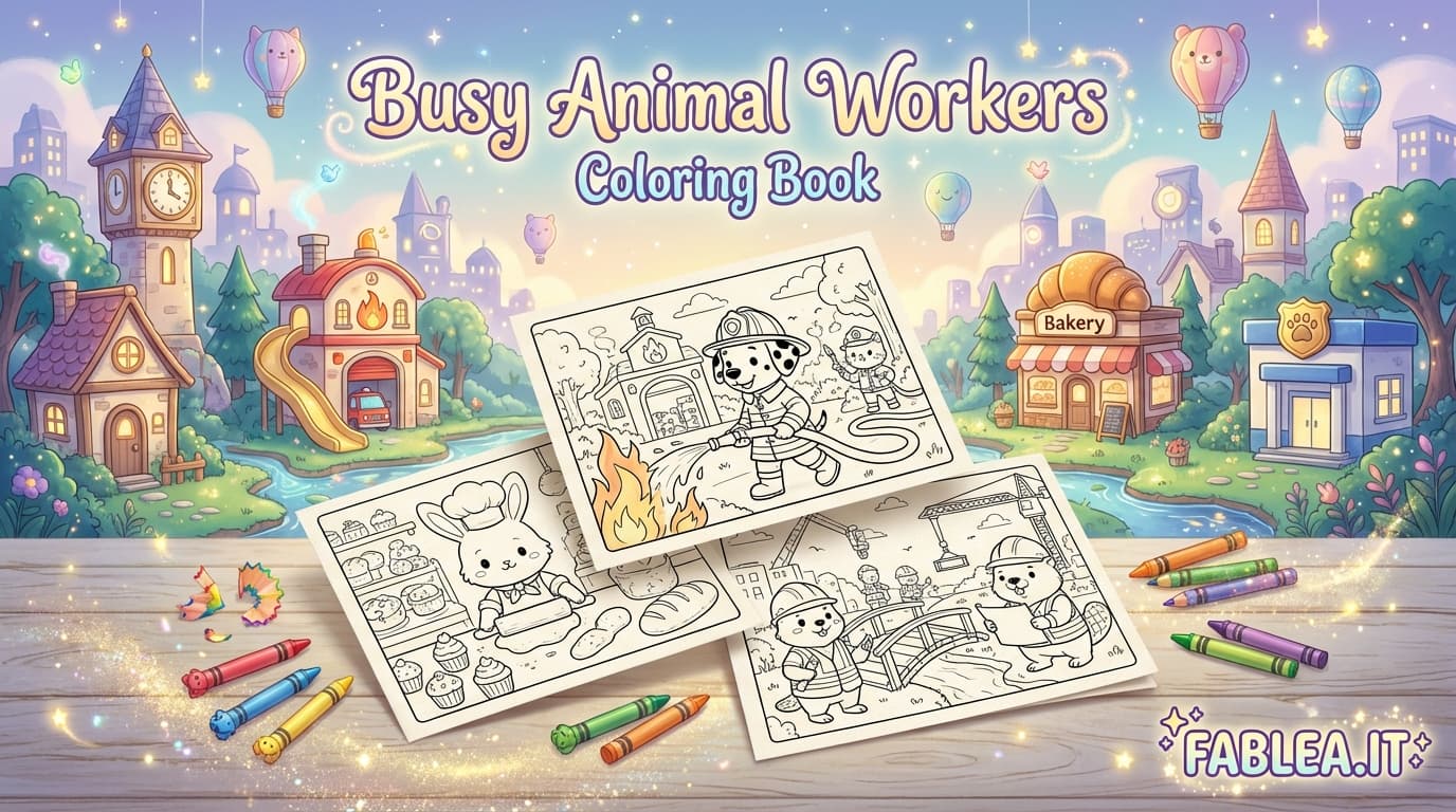 Descubre los Oficios de los Animales en la Ciudad - ¡Un Divertido Libro para Colorear para Niños!