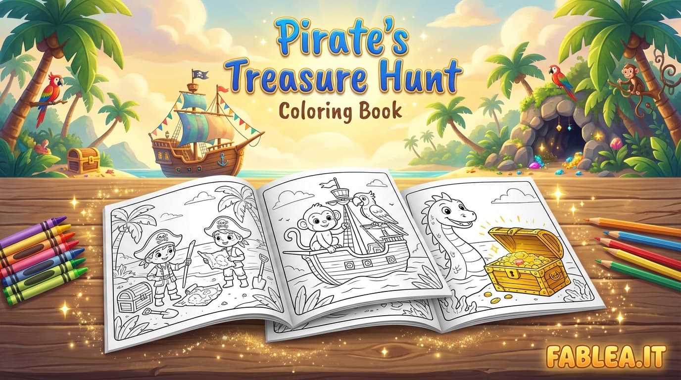 Búsqueda del Tesoro Pirata: Un Libro de Colorear de Aventuras para Niños