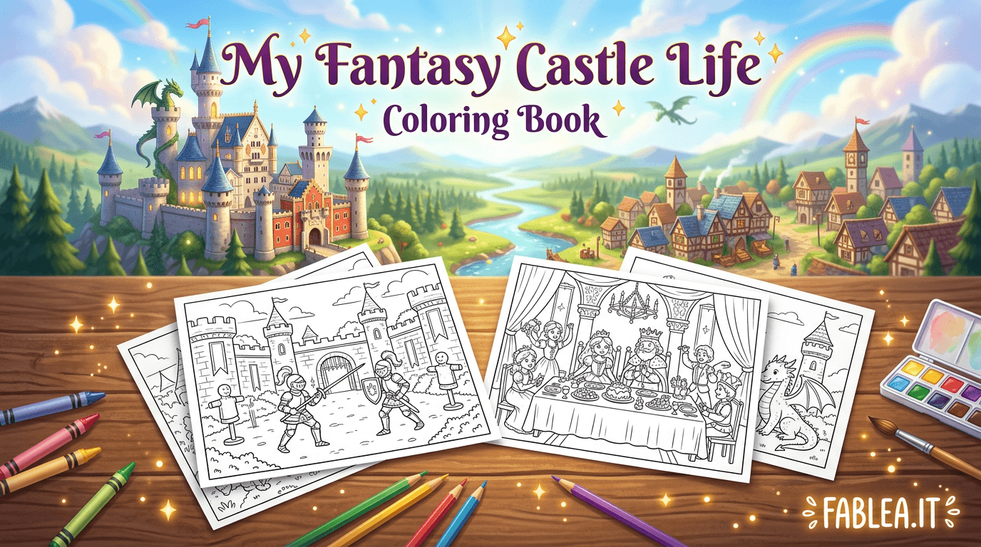 Mi Vida de Fantasía en un Castillo: Un Libro de Aventuras Reales para Colorear para Niños