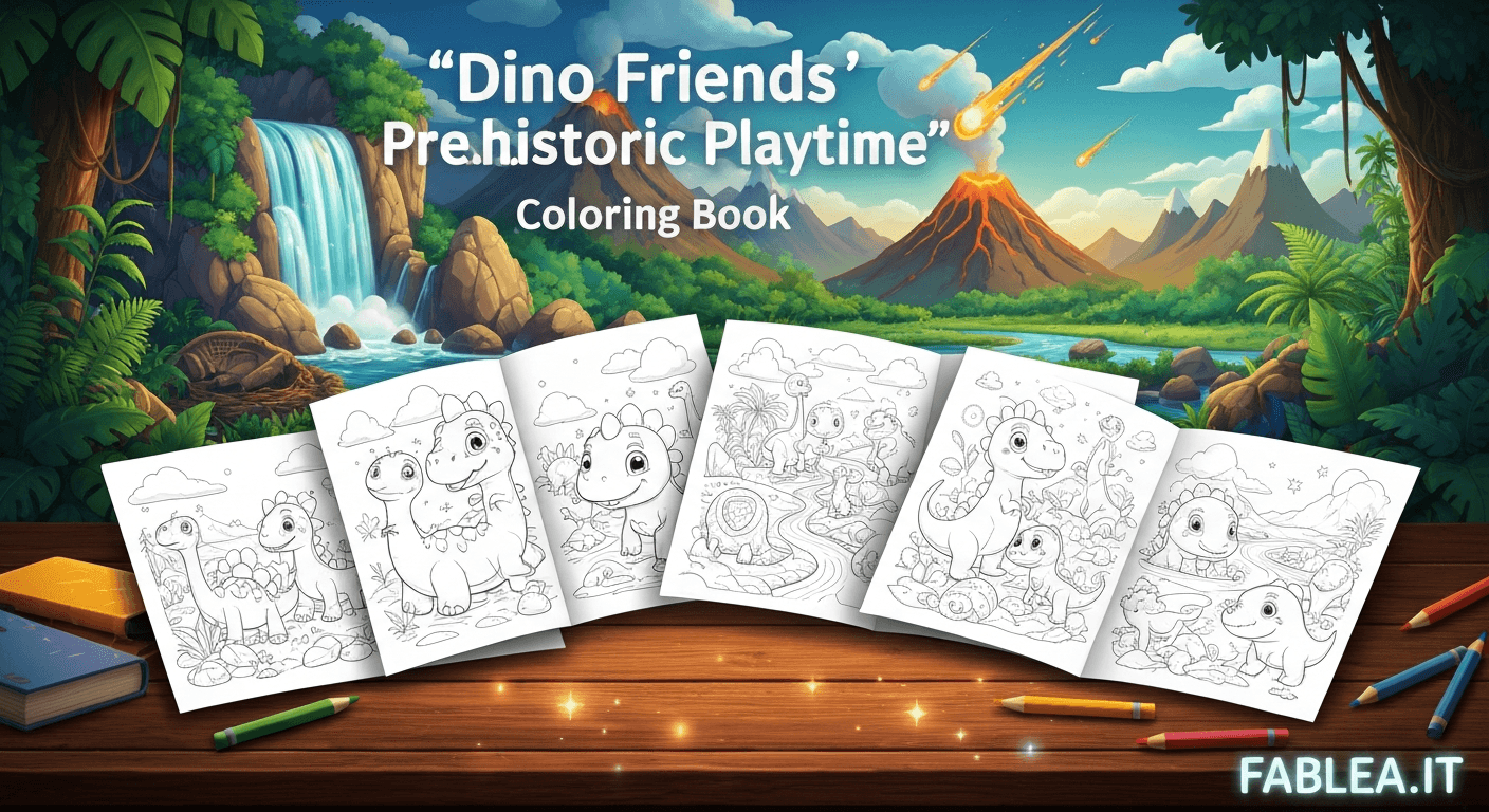 El Recreo Prehistórico de los Dino Amigos: Libro de Colorear para Niños con Escenas de Jungla y Volcanes