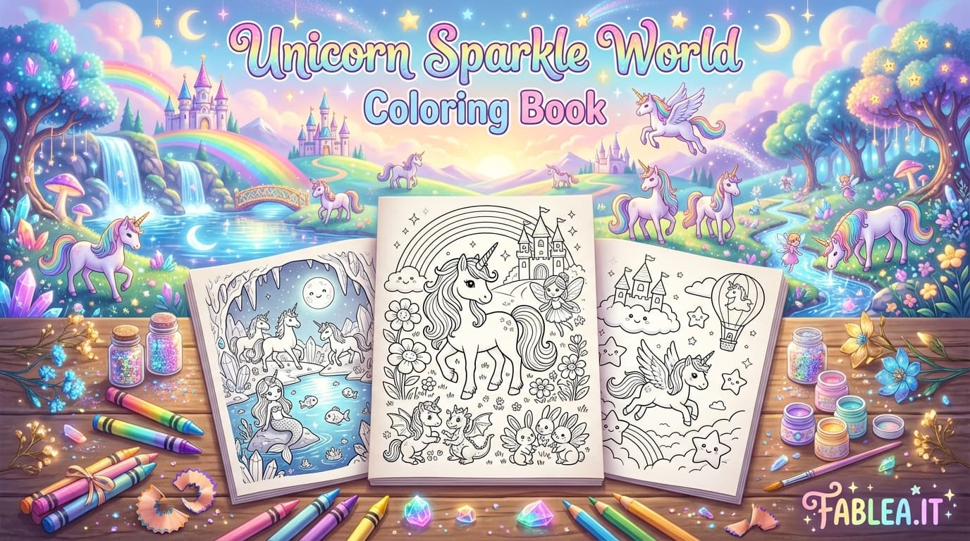 El Mundo Resplandeciente de los Unicornios: Un Libro de Colorear para Niños