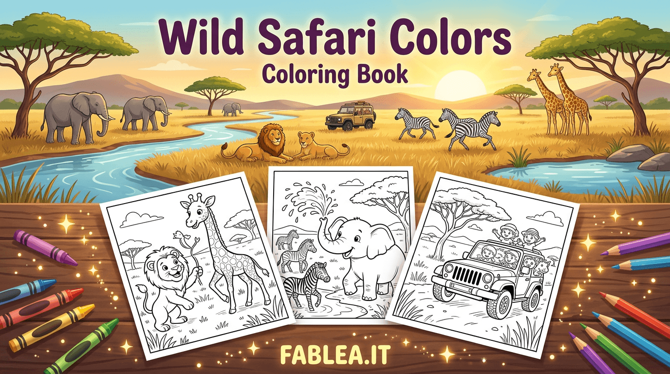 Colores del Safari Salvaje: Libro de Colorear de una Aventura Africana