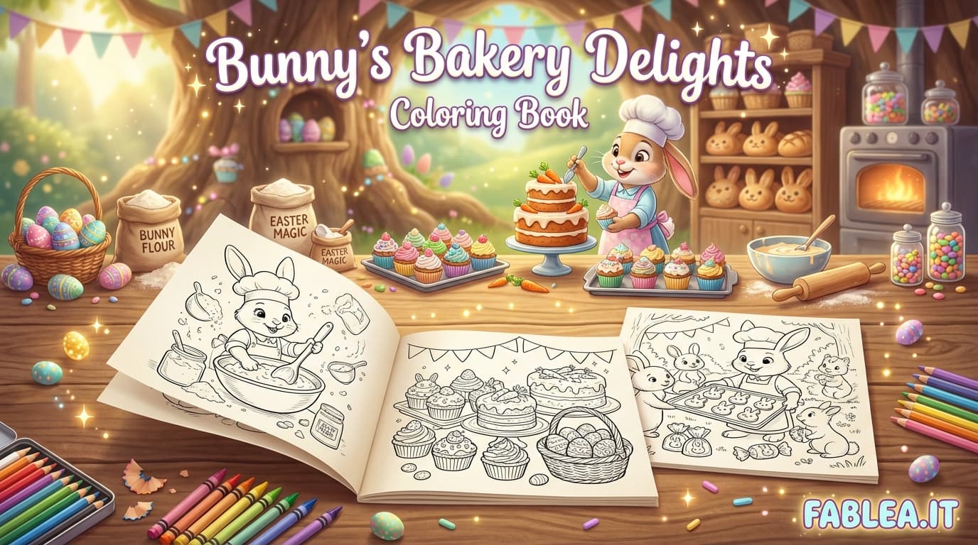 Las Delicias de la Pastelería del Conejito: Un Dulce Libro de Colorear de Pascua para Niños