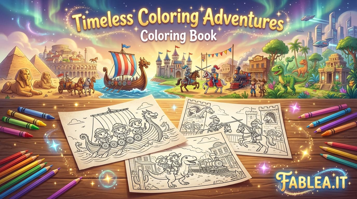 Libro de Colorear: Aventuras a Través del Tiempo