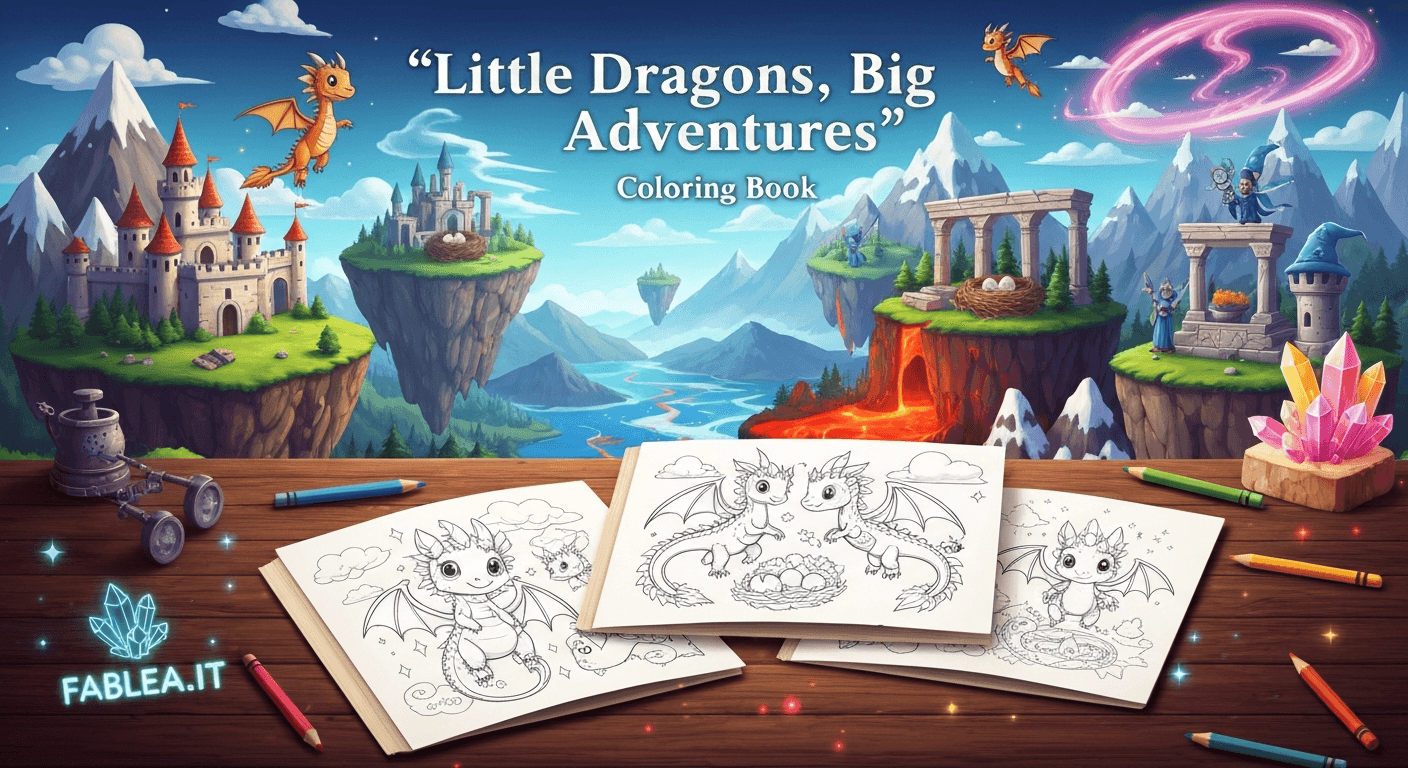 Kleine Drachen, große Abenteuer. Malbuch für Kinder